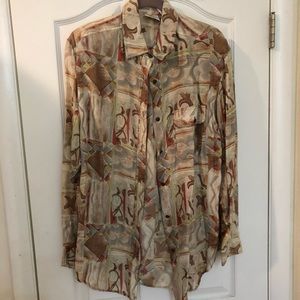 Vintage DG Studio women’s long sleeve silk shirt